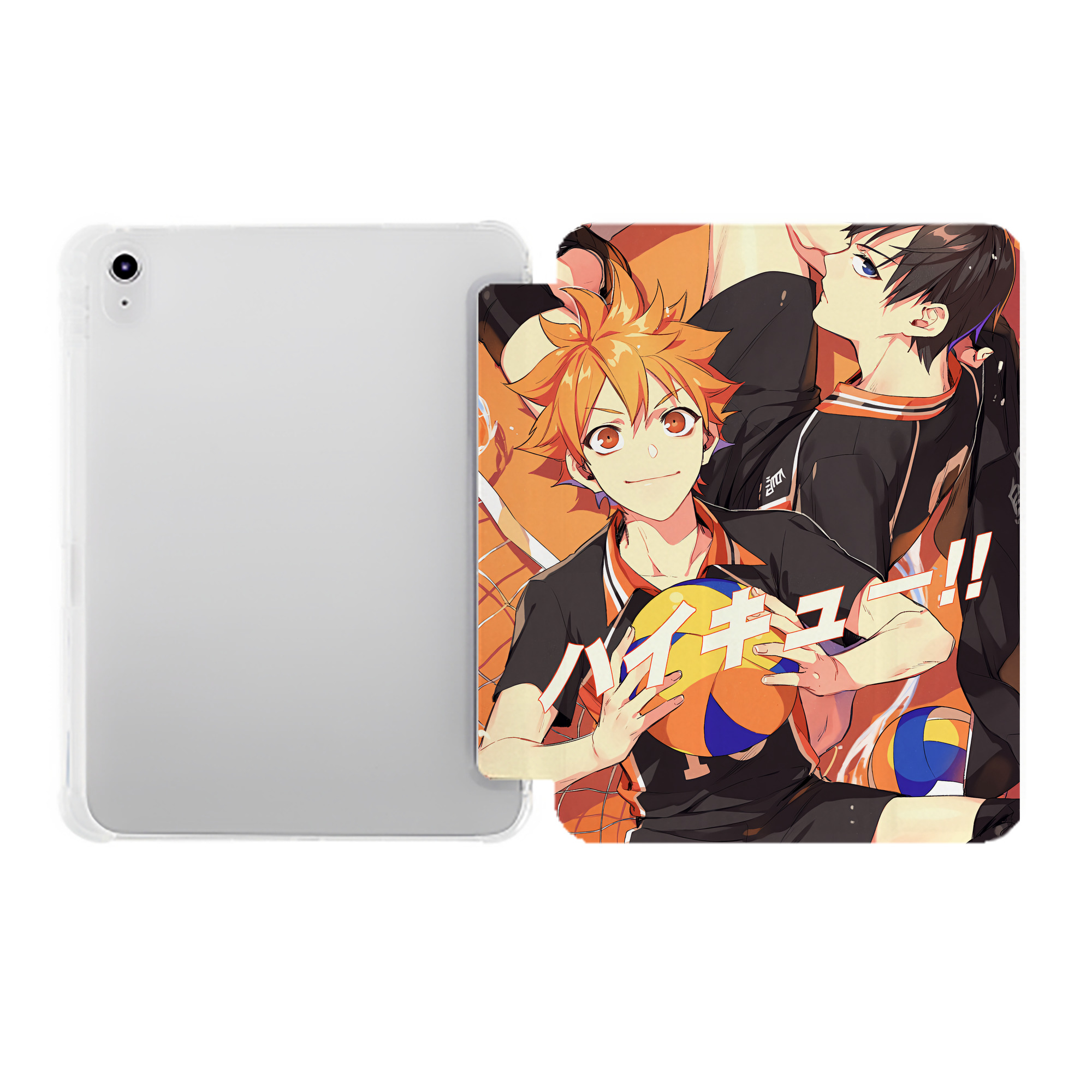 （画像用） ハイキュー!! Haikyu!! IPad ケース ペン収納付き 三つ折りスタンド PUレザー×シリコン 対応機種9.5/10.5/10.9インチ